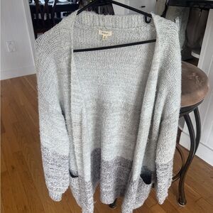 Debut Light Gray and Charcoal Cardigan